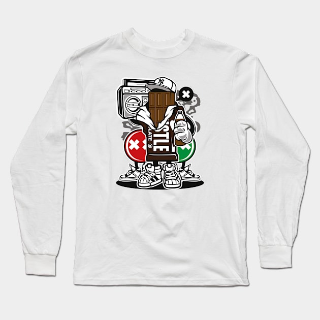 CHOCOLATE GANG by WOOF SHIRT Long Sleeve T-Shirt by WOOFSHIRT